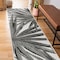 World Rug Gallery Tropical Leaves Nature Inspired Indoor/Outdoor Runner Rug 2' x 7' Black 4030BLACK2X7 - alternate 3